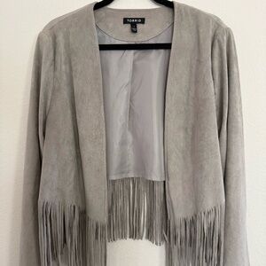 Torrid Fringe Faux Suede Jacket